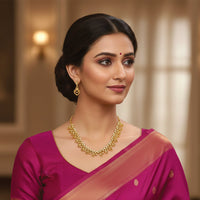 Urthn Gold Plated Elegant Austrian Stone Necklace set(Pack of 3)