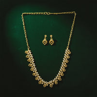 Urthn Gold Plated Elegant Austrian Stone Necklace set(Pack of 3)