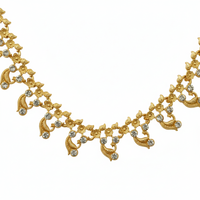 Urthn Gold Plated Elegant Austrian Stone Necklace set(Pack of 3)