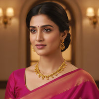 Urthn Gold Plated Elegant Austrian Stone Necklace set(Pack of 3)