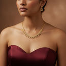 Urthn Gold Plated Elegant Austrian Stone Necklace set(Pack of 3)