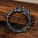 Maharani Jewels Oxidised Plated Pota Stone Openable Bangle