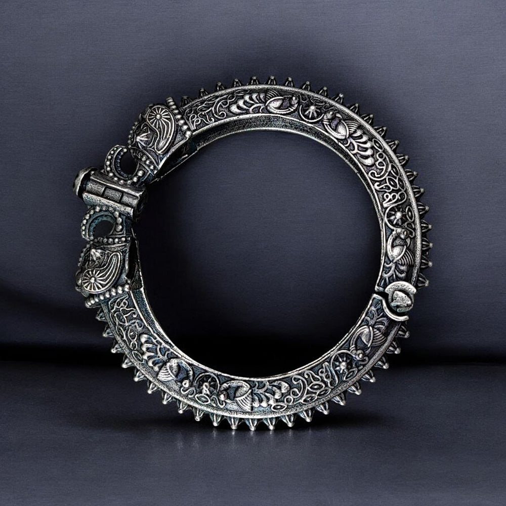 Maharani Jewels Oxidised Plated Openable Bangle