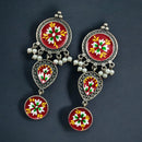 Maharani Jewels Oxidised Plated Meenakari Ghungroo Dangler Earrings