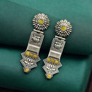 Maharani Jewels Oxidised Plated Pota Stone Dangler Earrings