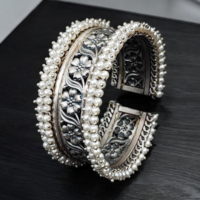 Maharani Jewels Oxidised Plated Openable Bracelet