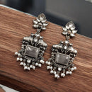 Maharani Jewels Oxidised Plated Pota Stone Dangler Earrings