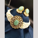Maharani Jewels Gold Plated Kundan Stone And Pearl Choker Necklace Set
