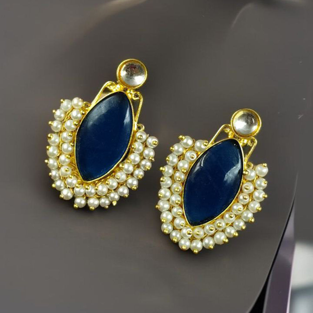 Maharani Jewels Gold Plated Pearls Dangler Earrings