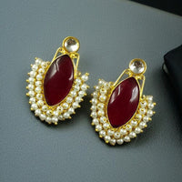 Maharani Jewels Gold Plated Pearls Dangler Earrings