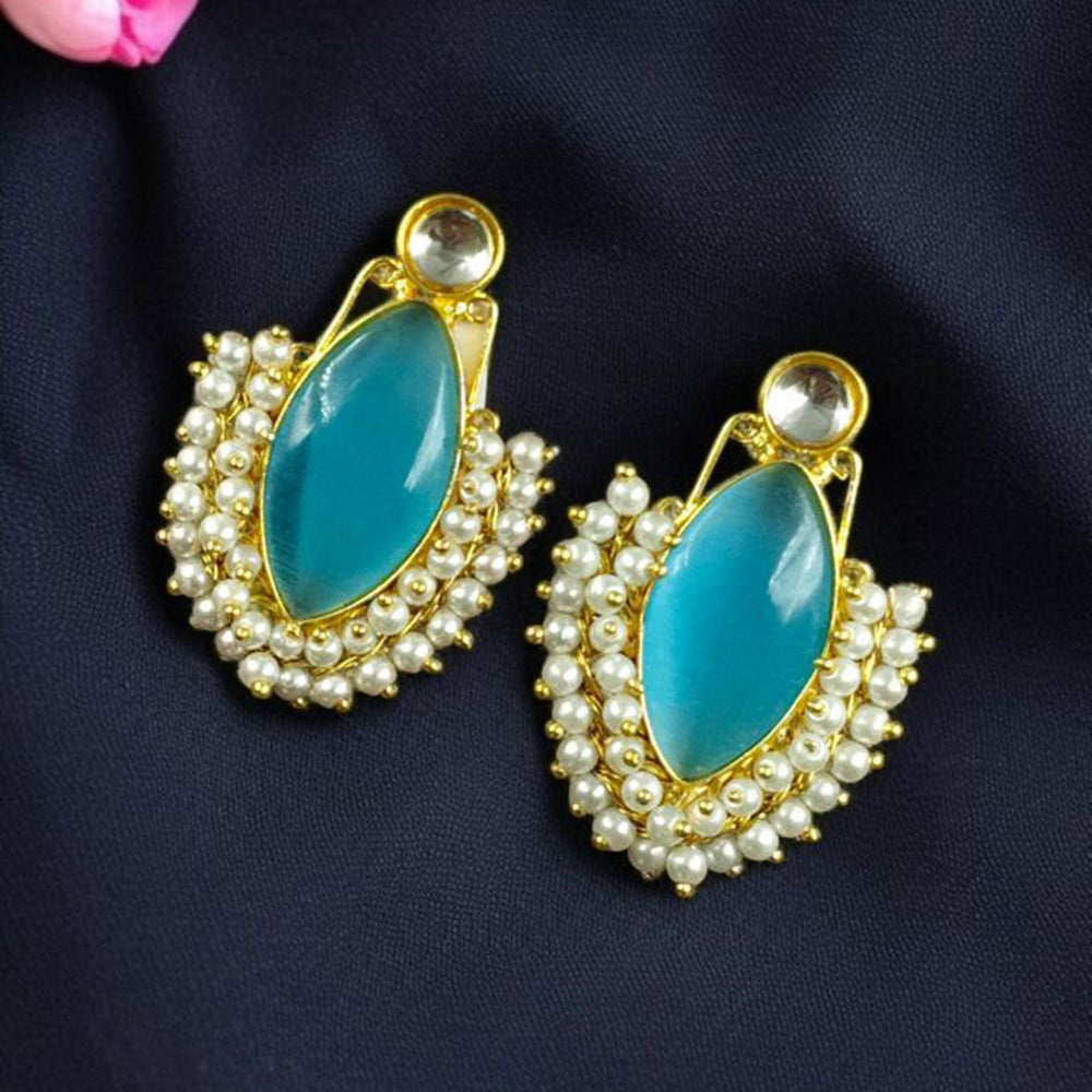 Maharani Jewels Gold Plated Pearls Dangler Earrings