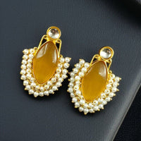 Maharani Jewels Gold Plated Pearls Dangler Earrings
