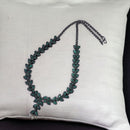 Maharani Jewels Oxidised Finish Pota Stone Traditional Necklace Set