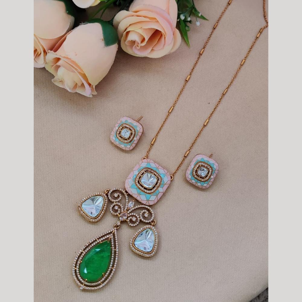 Maharani Jewels Gold Plated Crystal And Austrain Stone Neckalce Set