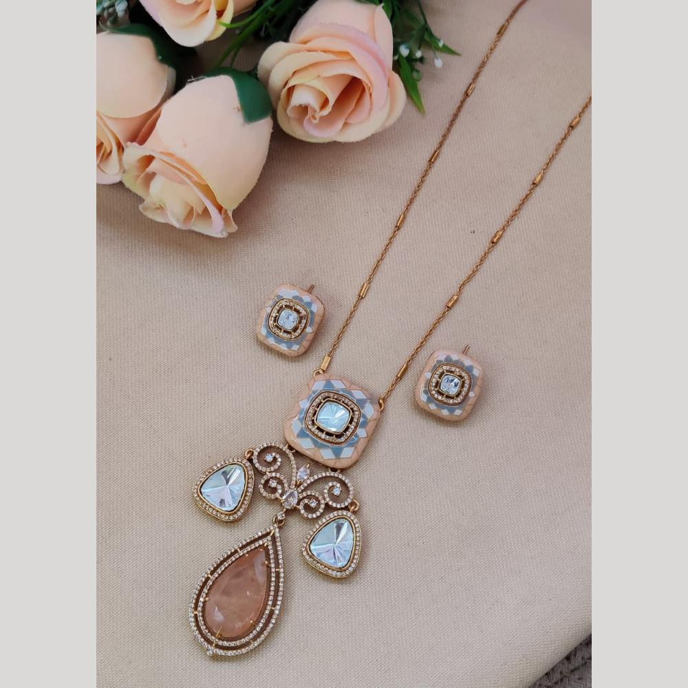 Maharani Jewels Gold Plated Crystal And Austrain Stone Neckalce Set