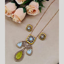 Maharani Jewels Gold Plated Crystal And Austrain Stone Neckalce Set