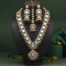 Maharani Jewels Gold Plated Kundan And Pearl Long Necklace Set 