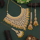 Maharani Jewels Gold Plated Kundan Pearl And Beads Necklace Set