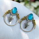Maharani Jewels 2 Tone Plated Pota And Pearl Dangler Earrings