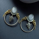 Maharani Jewels 2 Tone Plated Pota And Pearl Dangler Earrings
