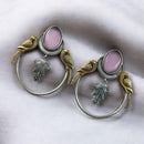 Maharani Jewels 2 Tone Plated Pota And Pearl Dangler Earrings