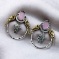 Maharani Jewels 2 Tone Plated Pota And Pearl Dangler Earrings