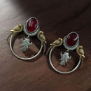 Maharani Jewels 2 Tone Plated Pota And Pearl Dangler Earrings