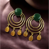 Maharani Jewels Gold Plated Dangler Earrings