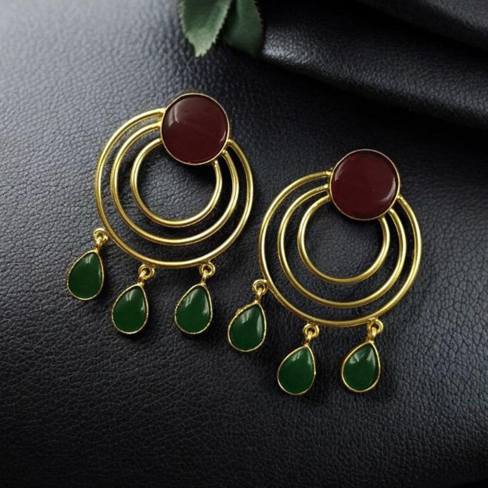 Maharani Jewels Gold Plated Dangler Earrings