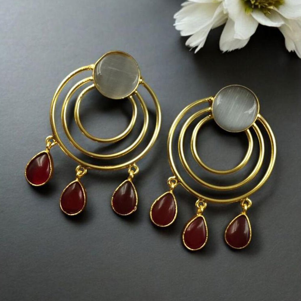 Maharani Jewels Gold Plated Dangler Earrings