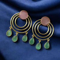 Maharani Jewels Gold Plated Dangler Earrings