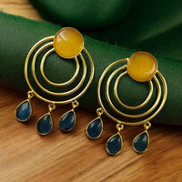 Maharani Jewels Gold Plated Dangler Earrings