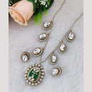 Maharani Jewels Gold Plated Kundan Stone Long Necklace Set