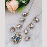 Maharani Jewels Gold Plated Kundan Stone Long Necklace Set