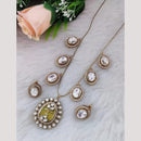 Maharani Jewels Gold Plated Kundan Stone Long Necklace Set