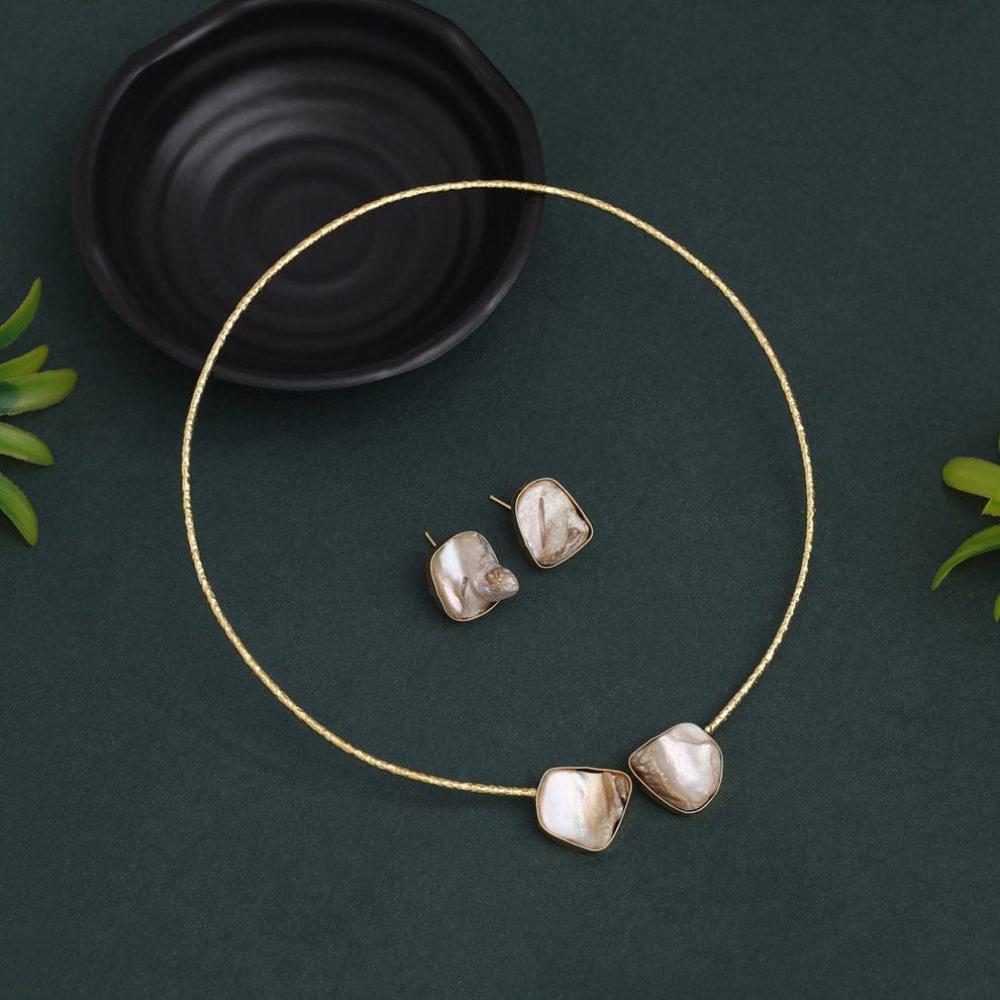 Maharani Jewels Mother Of Pearl Necklace Set