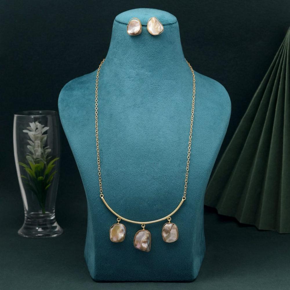 Maharani Jewels Mother Of Pearl Long Necklace Set