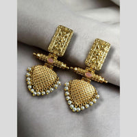 Maharani Jewels Elegant Pota Stone And Pearl Dangler Earrings