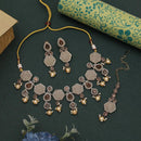 Maharani Jewels Pota Stone and Crystals With Mangtikka Necklace Set
