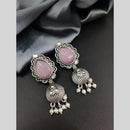 Maharani Jewels Rhodium Plated Pearl Jhumki Earrings
