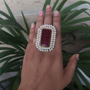 Maharani Jewels Royal Elegance Pota Stone And Pearl Ring