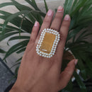 Maharani Jewels Royal Elegance Pota Stone And Pearl Ring