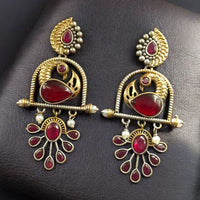 Maharani Jewels Designer Pota Stone And Pearl Dangler Earrings