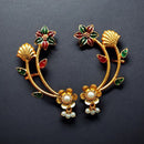 Maharani Jewels Designer Meenakari Floral Earcuffs Earrings