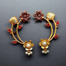Maharani Jewels Designer Meenakari Floral Earcuffs Earrings
