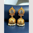Maharani Jewels Classic Pota Stone Pearl Jhumki Earrings