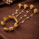 Maharani Jewels Pota Stone Hand Chain With Pearl Hand Harness Accents