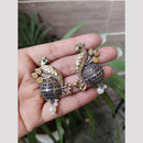 Maharani Jewels 2 Tone Plated Pota Stone And Pearl Dangler Earrings