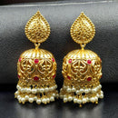 Maharani Jewels Grace Pota Stone And Pearl Jhumki Earrings