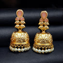 Maharani Jewels Grace Pota Stone And Pearl Jhumki Earrings